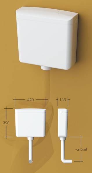 Autoclismo C/Mec Desc ABS PLUS-DUO Bco - SYON