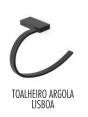 Toalheiro Argola LISBOA Preto - AFJ