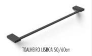 Toalheiro Barra 60 Cm LISBOA Preto - AFJ