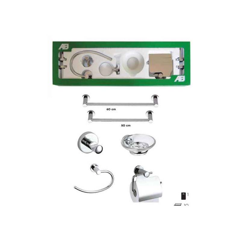 Toalheiro Kit Cromado Algarve - AFJ