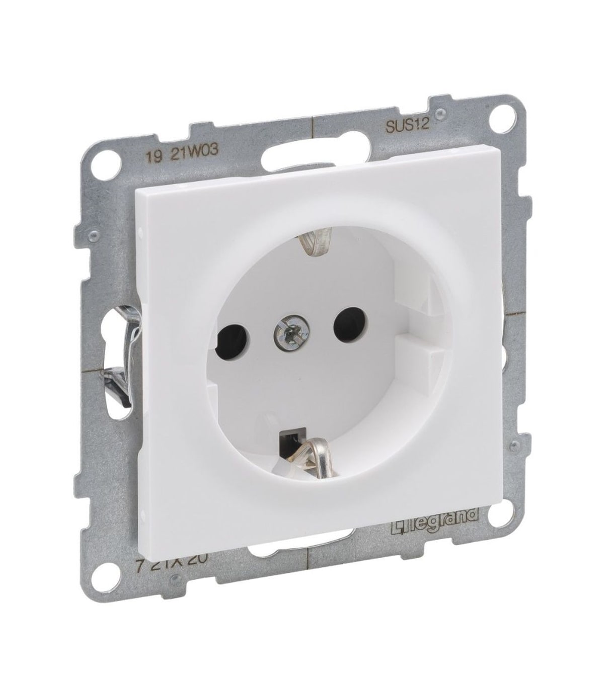 Tomada 2P+T Shuko NEW SUNO Bco 721120-LEGRAND