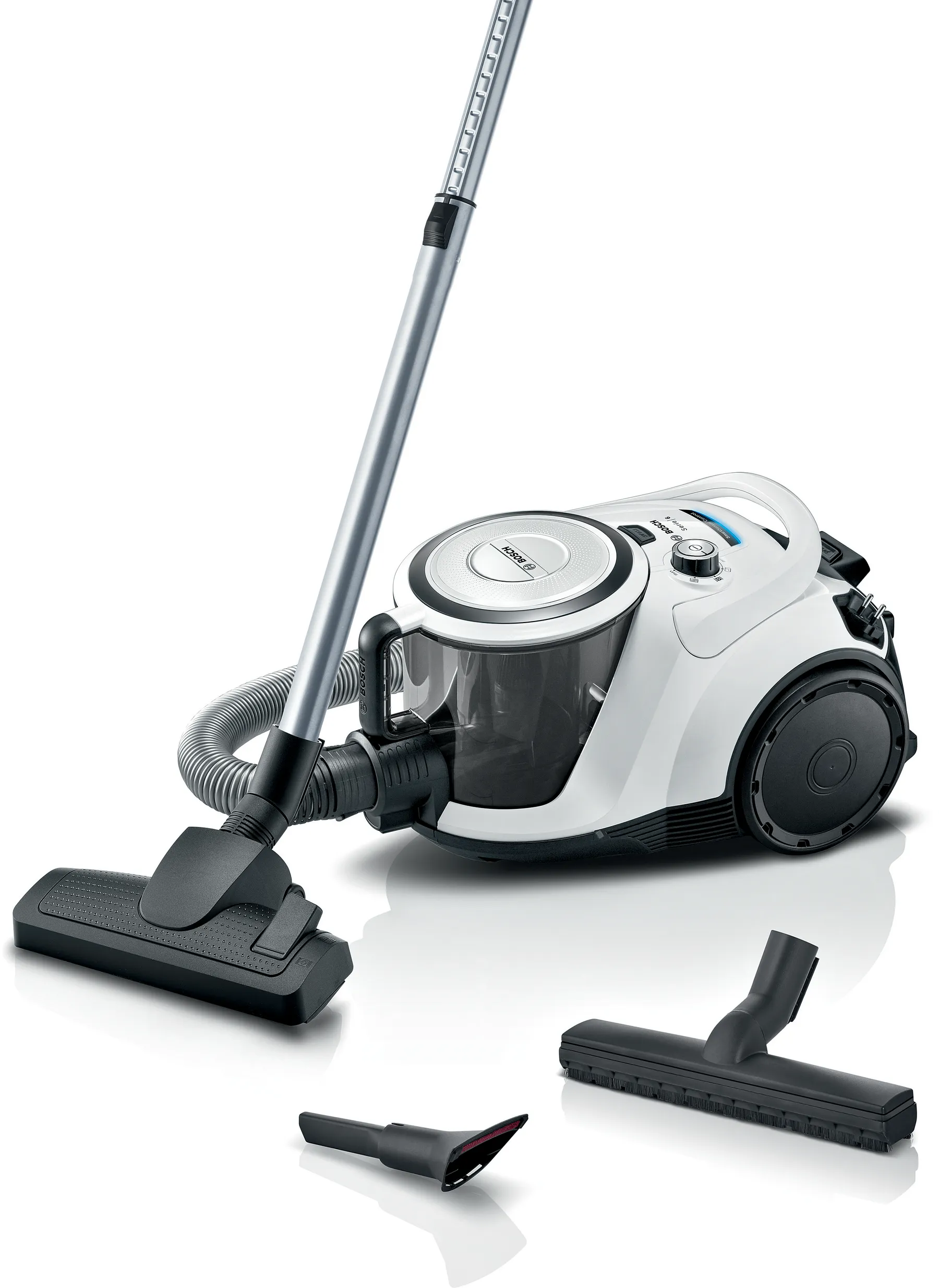 Aspirador s/Saco 550W S6 BGS41K332 Bco- BOSCH