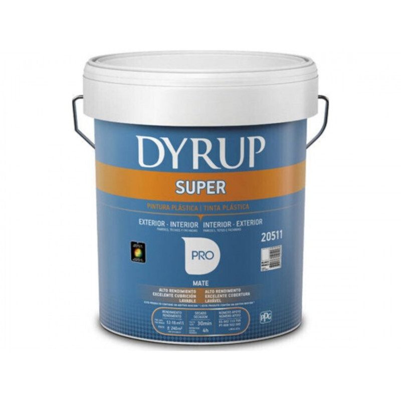 Tinta Plast SUPER Branco Mate 15 Lts - DYRUP