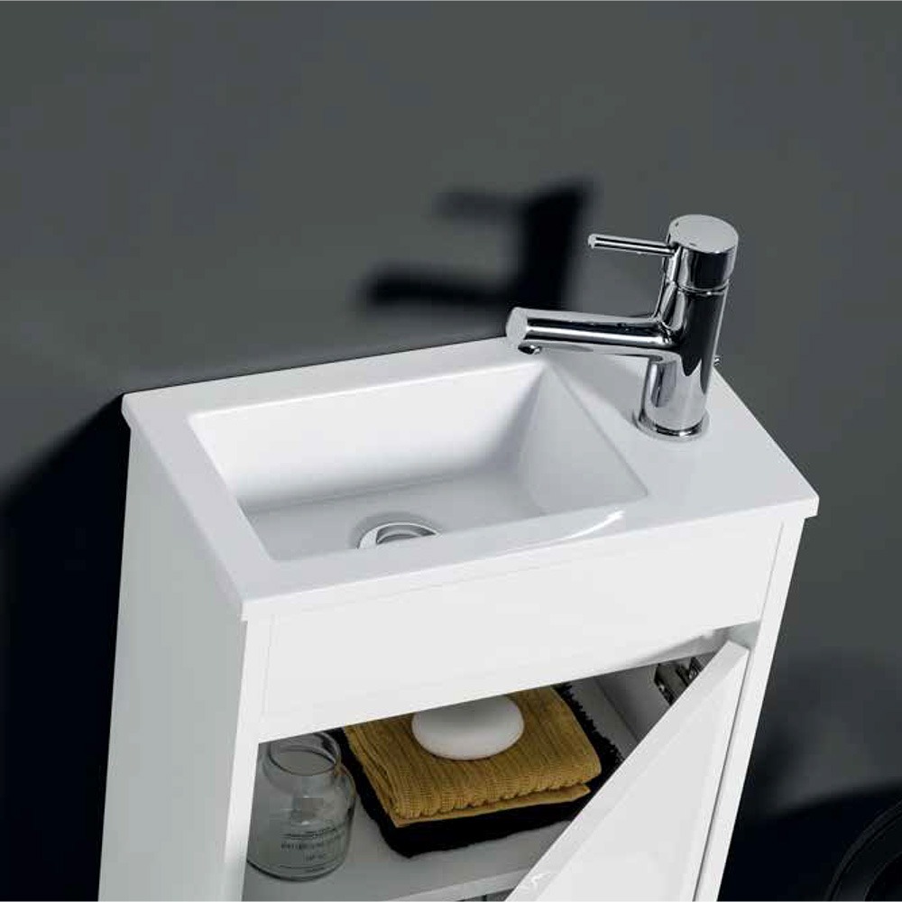 Movel WC Mini c/Lavat Susp.40x22 Branco- AML