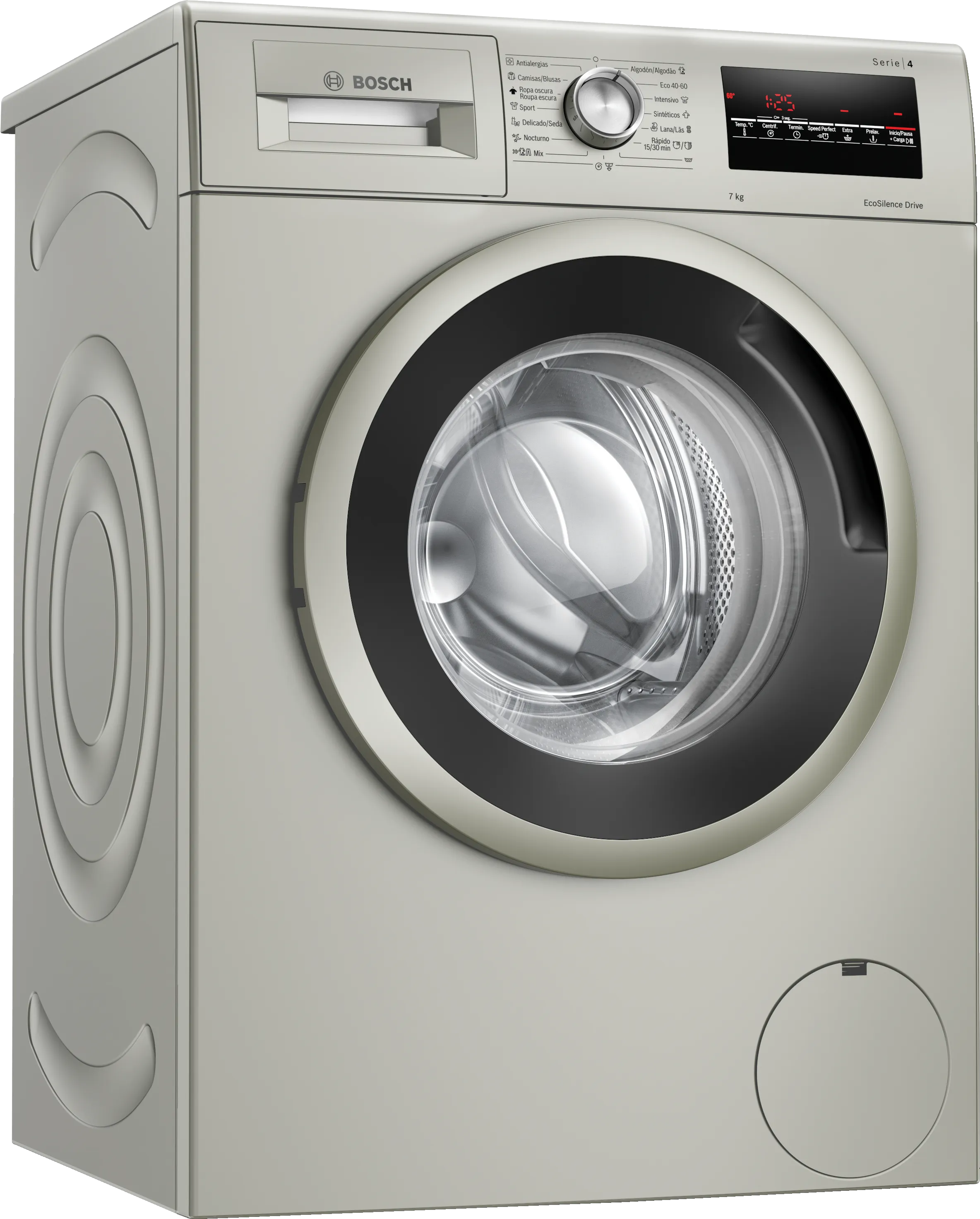 Maquina Lavar Roupa WAN2427XES 7kg S4 Inox - BOSCH