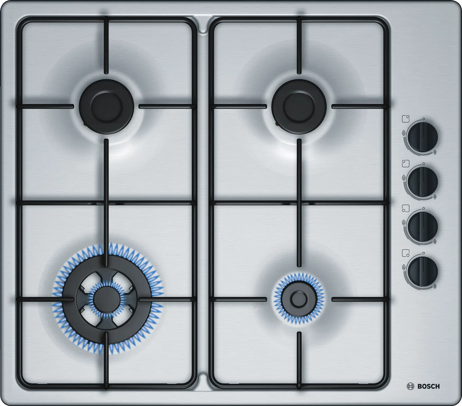 Placa Cozinha Gas 4Q PBH6B5B80 Inox - BOSCH