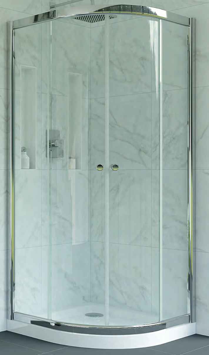 Cabine Duche S/Base 900x900x1850 Arred Crom - AFJ