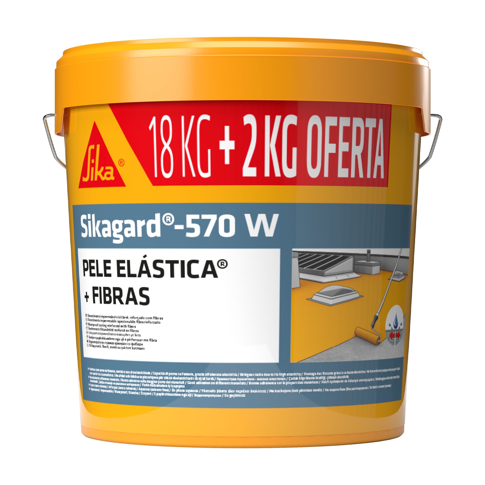 Pele Elast SIKAGARD 570W Fibras Telha 20Kg- SIKA