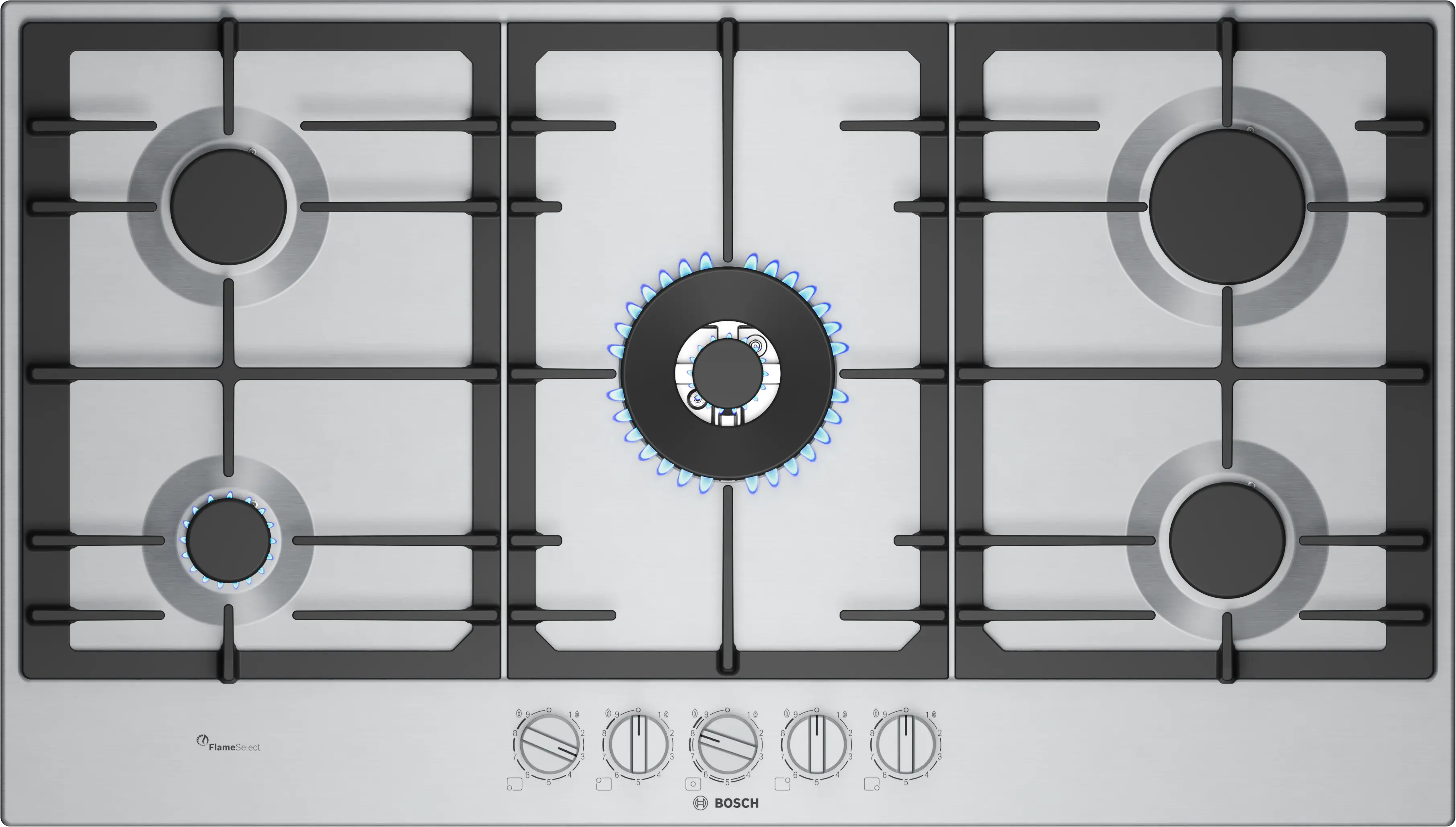 Placa Gas 90 S6 PCR9A5I90 Inox - BOSCH