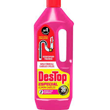 Desentupidor Canos Gel Especial Cabelos 1Lt - DESTOP