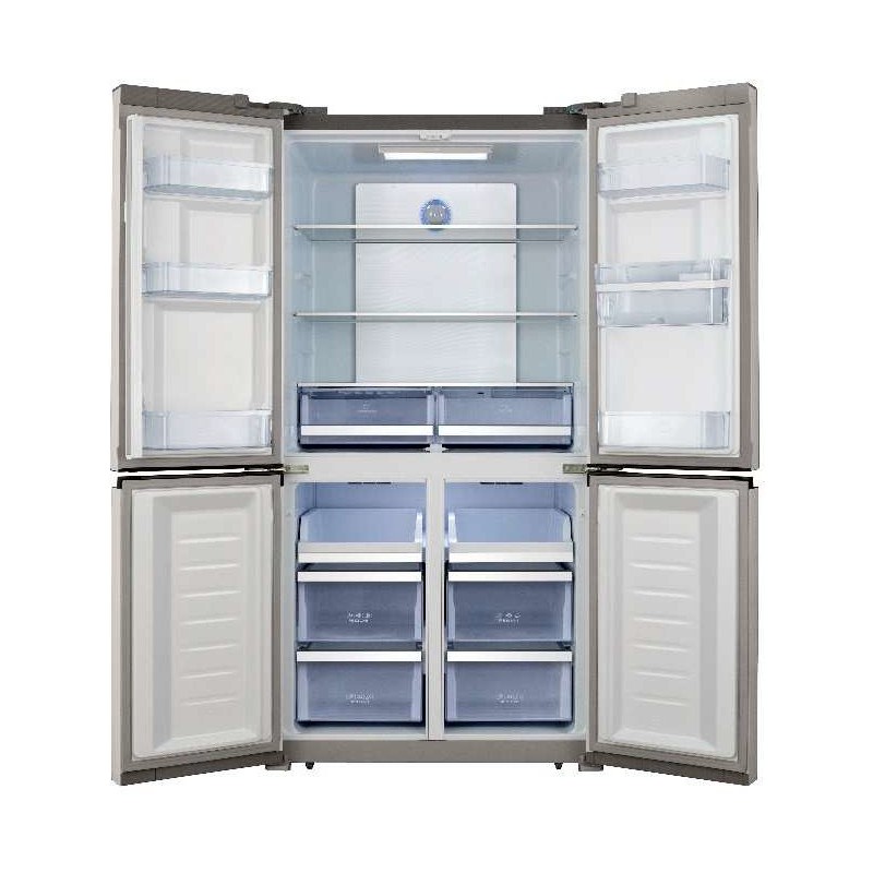 Frigorifico 567L NOFROST 4Portas Disp Agua Inox Preto - BERKLAYS