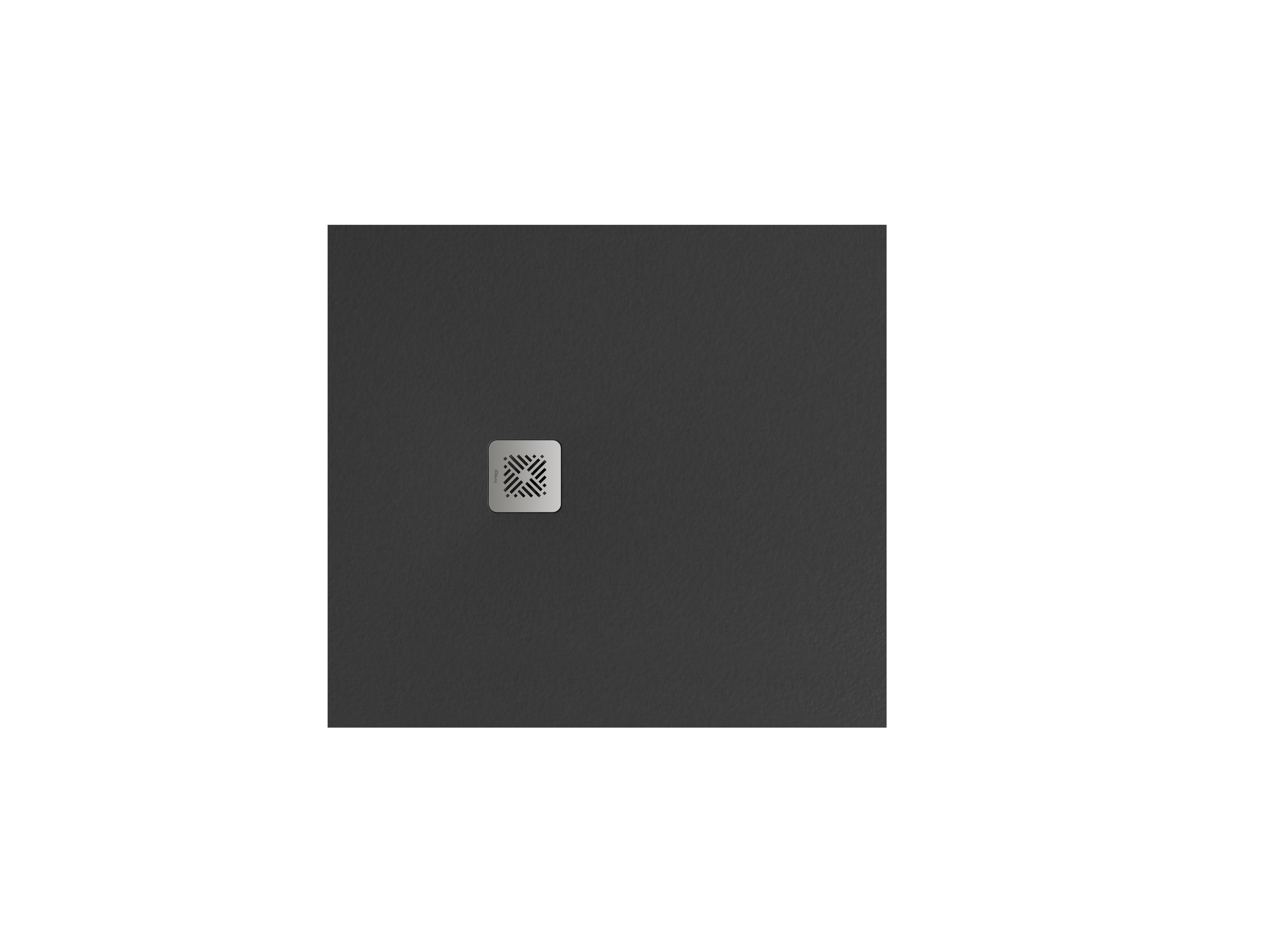 Base Duche Rect 80x80 Mineral Stone Preta - BM