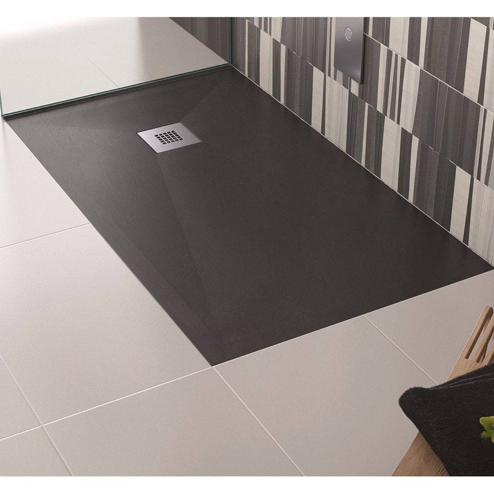 Base Duche Pedra Natural 120x80 Preto Mate - BM