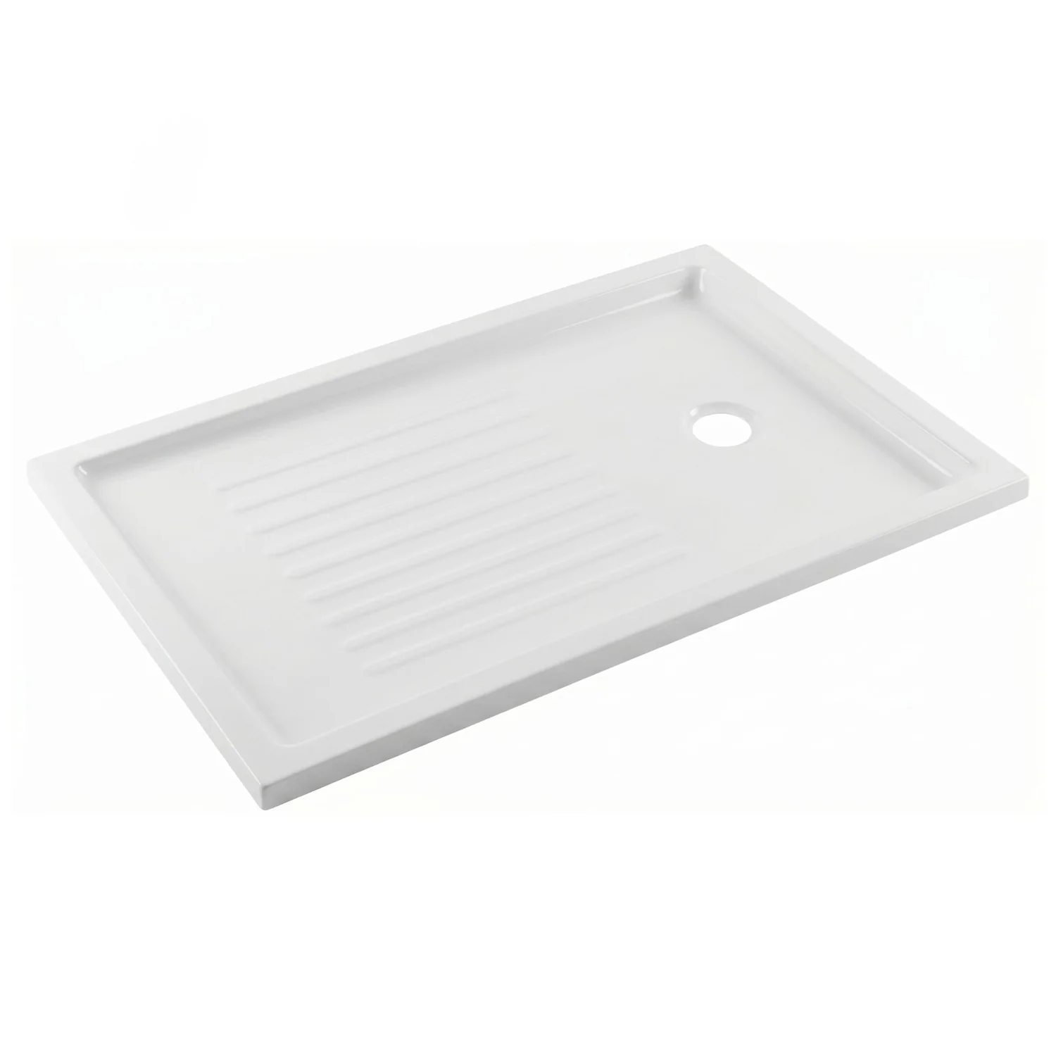 Base Duche Piano Text 120X80X5 Branco c/Valv Sifao - SANINDUSA